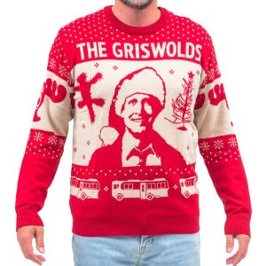 Christmas Vacation The Griswold’s Threshold of Hell Clark Santa Hat Ugly Christmas Sweater